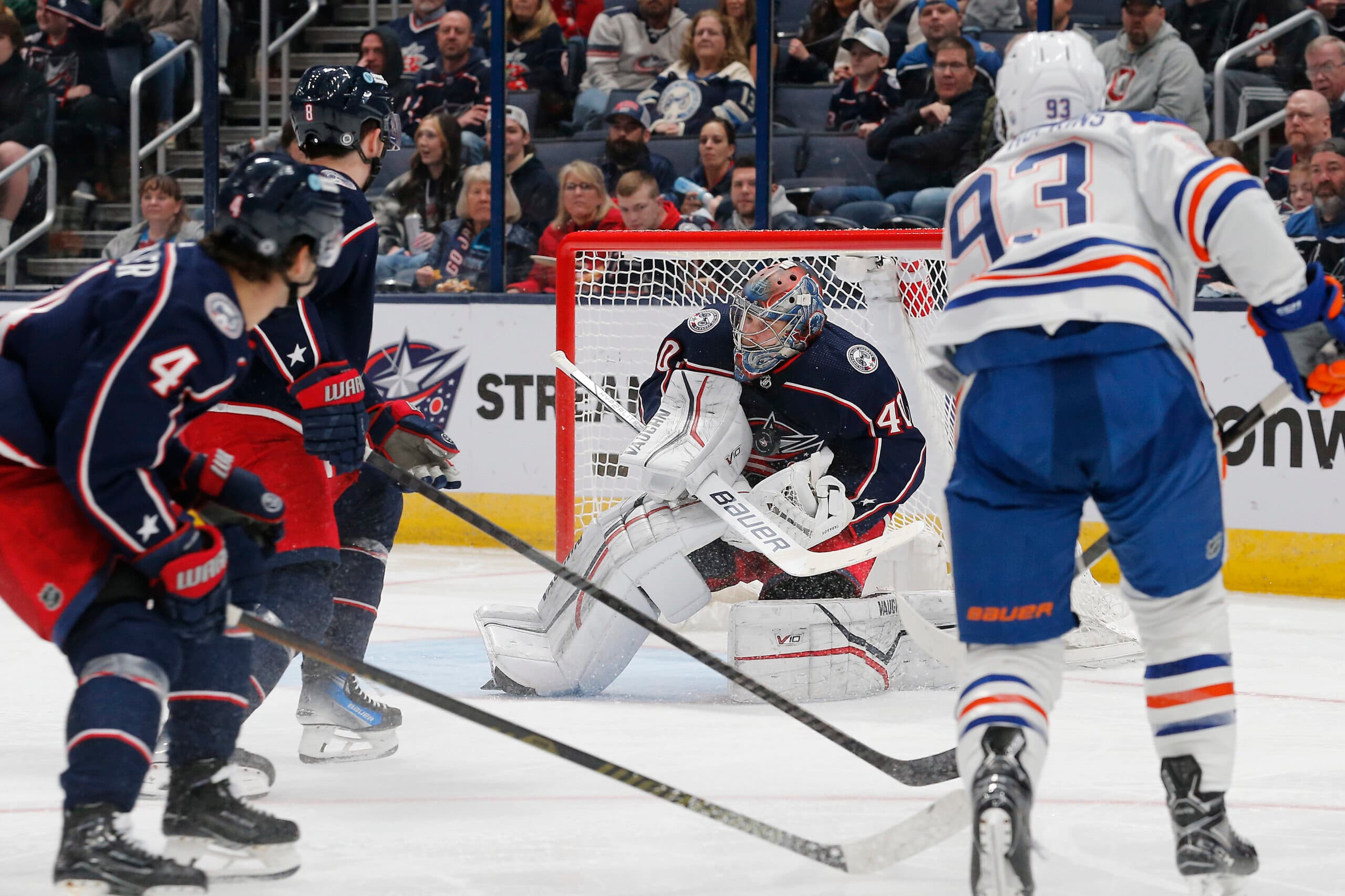 Edmonton Oilers Ryan Nugent-Hopkins vs Columbus Blue Jackets