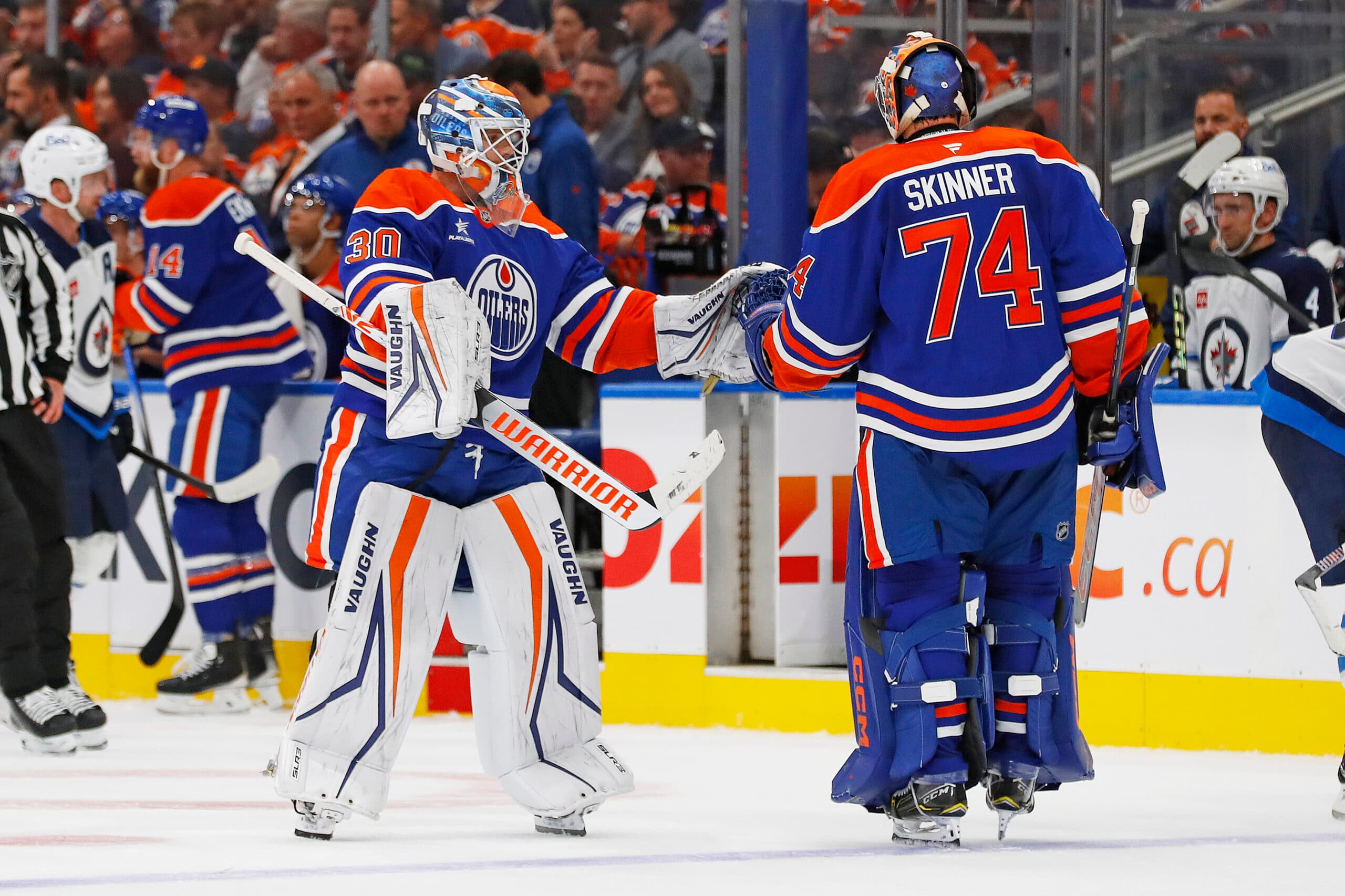 Edmonton Oilers Stuart Skinner Calvin Pickard