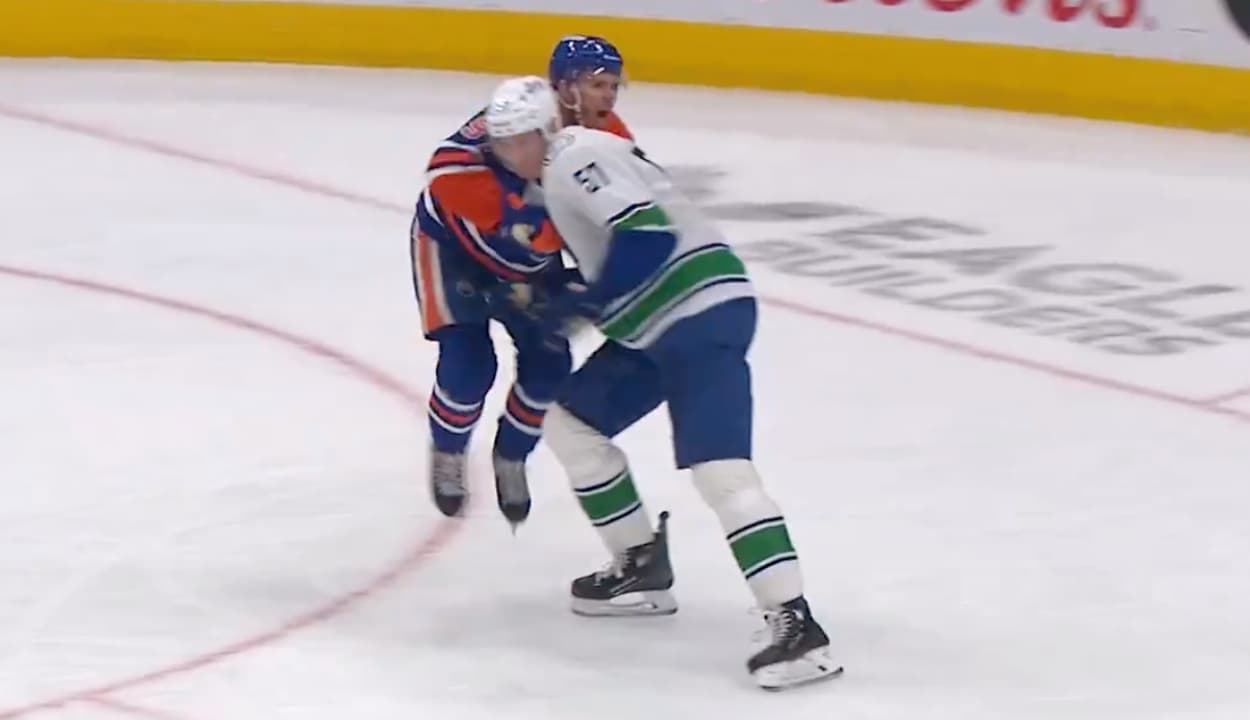 Edmonton Oilers Connor McDavid Vancouver Canucks Tyler Myers